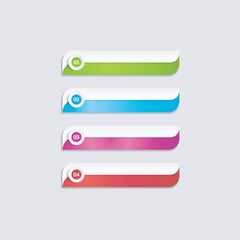 colorful label banner template design set collection vector graphic Vector