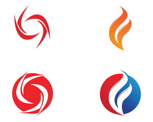 Fire flame nature logo and symbols icons template