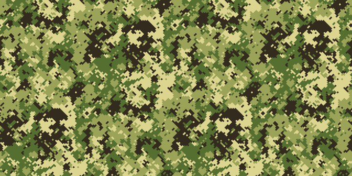 Abstract digital camouflage pattern.  Versatile texture ideal for backgrounds, apparel design, military themes, or tactical projects.