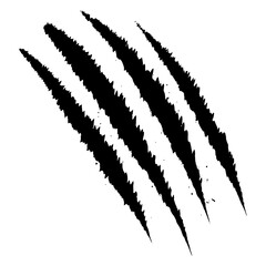 Isolated vector of sharp claw slash with ripped effect. Ideal for beast attack, horror artwork, or wild predator themes. Clean and detailed illustration.
