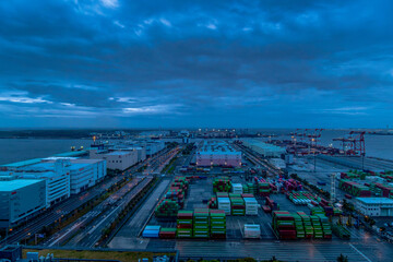 The scenery of the port