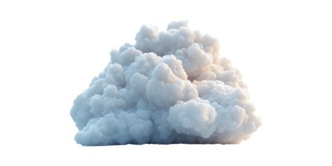 Fluffy Cloud. Symbol Of Tranquility And Imagination Isolated On Transparent Background