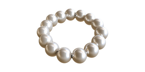 Obraz premium Elegant Pearl Bracelet. Symbol Of Luxury And Sophistication In Fashion Accessories Isolated On Transparent Background
