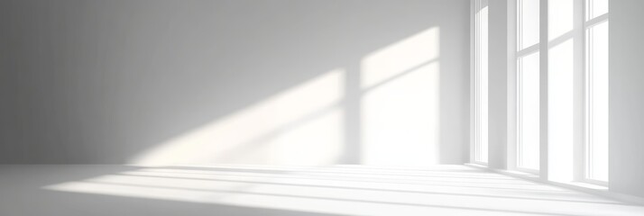Obraz premium Bright and Airy Minimalist Studio Interior with Modern Architecture and Natural Light Elements