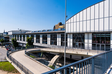 Wagenhalle der Endhaltestelle  Oberbarmen der Schwebebahn  in Wuppertal, Deutschland