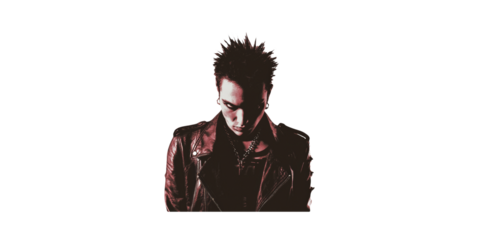 Punk Rocker In Leather Jacket With Spiked Hair. Rebellion And Alternative Fashion Expression Isolated On Transparent Background