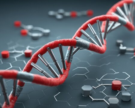 3D DNA structure on a hexagonal grid