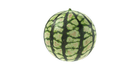 Whole Watermelon. Fresh Summer Fruit For Hydration And Nutrition Isolated On Transparent Background