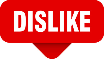 dislike sticker. dislike sign on transparent background