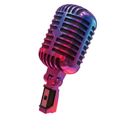 Fototapeta premium retro microphone isolated on white