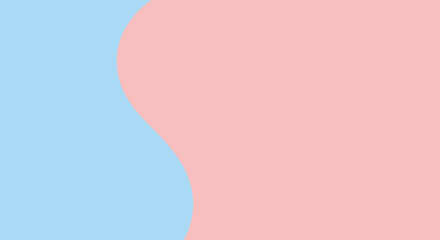 Abstract design with soft curves in pastel blue and pink colors  