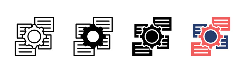 Execution Plan icon sheet multiple style collection