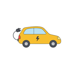 Fototapeta premium Environment & Energy flat vector icon, electric vehicle icon, suitable for design and infographic applications