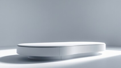 White Minimal Display Stand Empty Studio Room