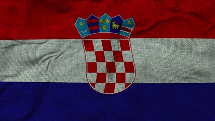 Croatia flag animation seamless loop. 4k - Powered by Adobe
