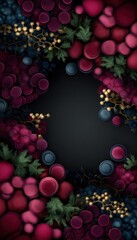 Decorative fruit and foliage pattern