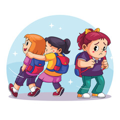 Girl Student Sad After Being Bullied