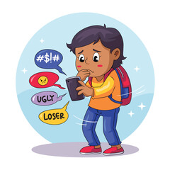 Student Sad After Social Media Bullying