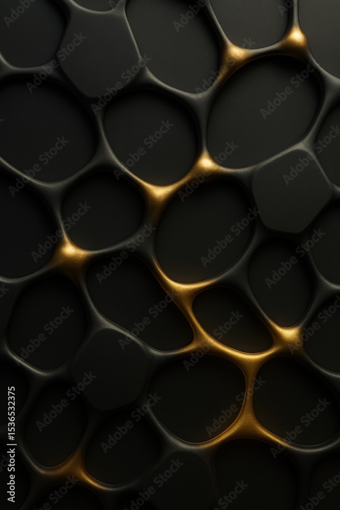 Poster patterned surface with circular shapes in varying shades of yellow and orange on dark background.