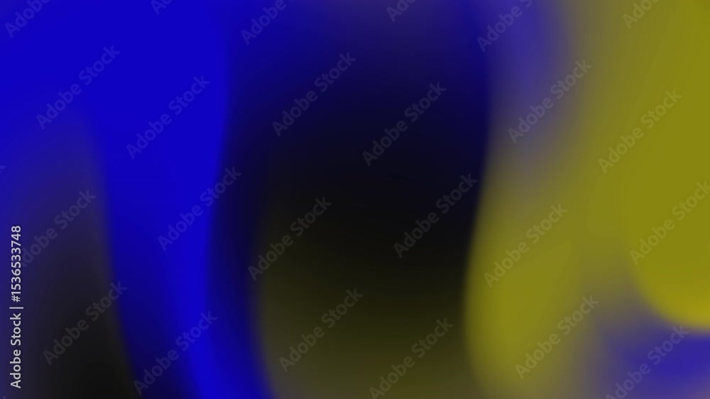 Poster Abstract Gradient Color Shift: Blue and Yellow Dynamic Motion Background