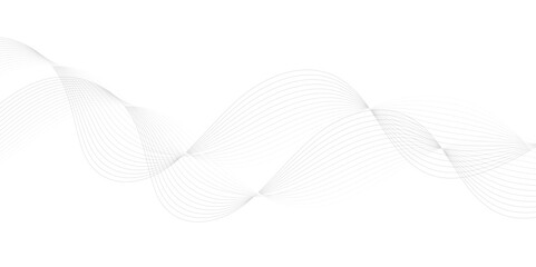 Abstract wave blend lines on transparent background. Design for banner, wallpaper, background and many more. Undulate Grey Wave Swirl, frequency sound wave, twisted curve lines with blend effect.	
