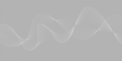 Abstract wave blend lines on transparent background. Design for banner, wallpaper, background and many more. Undulate Grey Wave Swirl, frequency sound wave, twisted curve lines with blend effect.	
