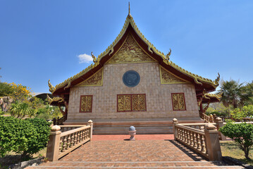 Wat Si Yaek Saeng Phet is the most famous temple in Amnat Charoen, Thailand