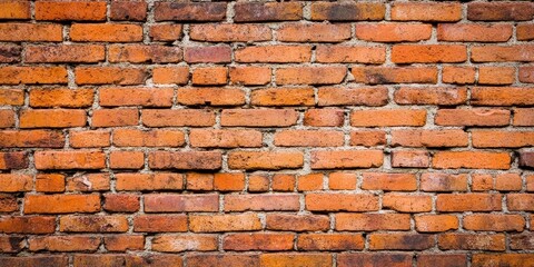 Obraz premium Aged Brick Wall with Varied Colors and Textures, Creating a Unique Visual Dimension and Character