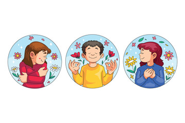 Teens Embracing Calm, Love, and Positivity