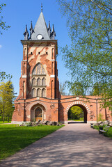 Saint Petersburg. Pushkin. Tsarskoe Selo. Beautiful building of Chapelle is a pavilion in the...
