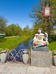 Санкт-Петербург. Пушкин. Царское Село. The old Chinese bridge across...