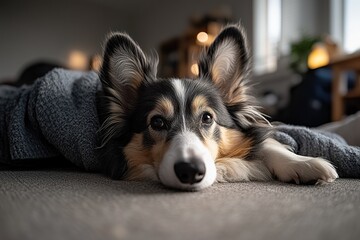 Portrait of a border collie puppy