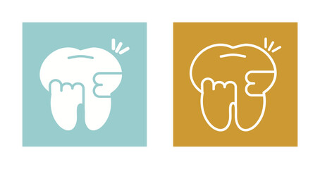 Toothache And Plaque Icon Design