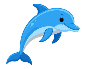 Naklejka premium A playful dolphin jumping out of the water isolated on transparent background, smiling and expressing happiness