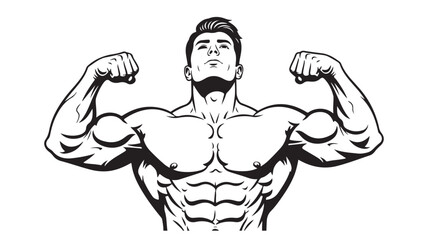 vector illustration of an bodybuilder 