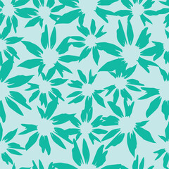 Botanical Beauty: Seamless Pattern of Exotic and Colorful Flowers