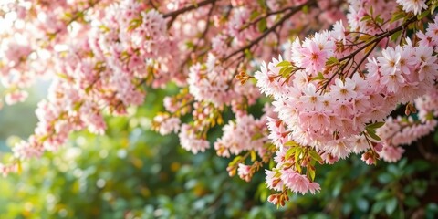 Obraz premium Delicate Cherry Blossom Canopy in Spring