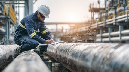 Oil and Gas Piping Inspector at Industrial Facility

