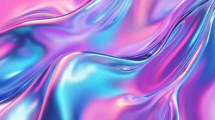 Naklejka premium Holographic gradient neon banner. Fashionable pastel rainbow unicorn background.