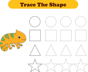 Tracing lines of different shape for kids with bungloons. Vector Illustration