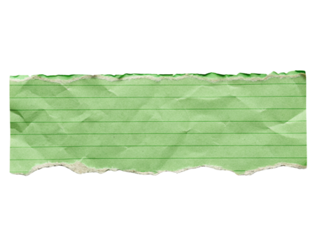 green torn paper on transparent - Powered by Adobe
