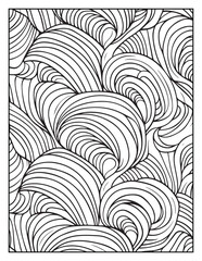 Mindful Patterns Coloring Pages For Adults & Teens, black and white, line art, illustration, bold and easy coloring page, bold & easy coloring book, stress relief ,coloring book, coloring page