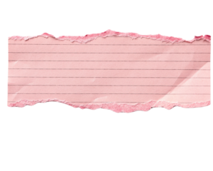 pink torn paper on transparent