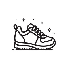 hand drawn doodle shoes illustration with cartoon style vector isolated
