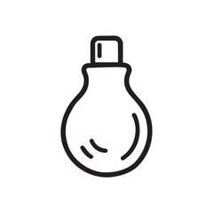 illustration of a glowing electric light blub idea Cartoon doodle design