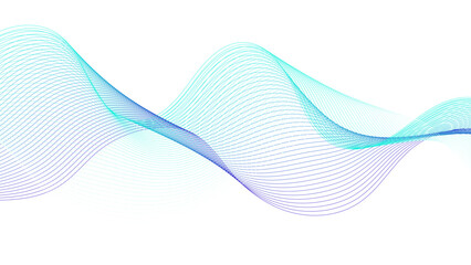 Abstract background with blue and purple wave lines on white. 