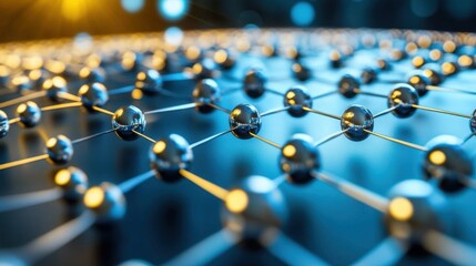 Highly Detailed Microscopic View of Nanotechnology Data Transfer Connections