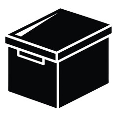 black and white box isolated