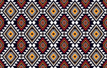 Vector illustration of geometric or ethnic seamless pattern traditional design for background
