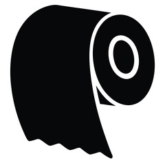 vector illustration of a black silhouette of a paper clip